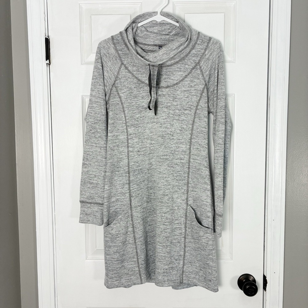 Kuhl Lea Sweater Turtleneck Pocket Long Sleeve Knit Dress Gray Womens Medium